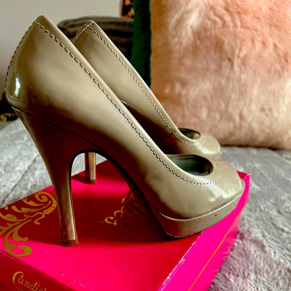Candies Blush Peep Toe Heels